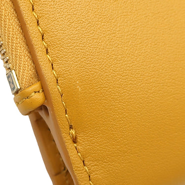 フェンディ FENDI FF キューブ 8M0490 AQEW イエロー レザー 二つ折り財布 ゴールド金具 コンパクト ウォレット