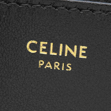 セリーヌ CELINE Cチャーム キルティング ラージ ジップウォレット ブラック レザー 長財布 ゴールド金具 黒 ラウンドファスナー