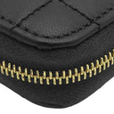 セリーヌ CELINE Cチャーム キルティング ラージ ジップウォレット ブラック レザー 長財布 ゴールド金具 黒 ラウンドファスナー