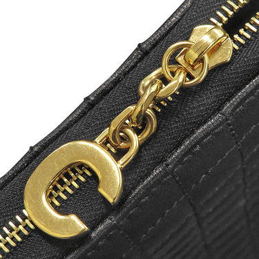 セリーヌ CELINE Cチャーム キルティング ラージ ジップウォレット ブラック レザー 長財布 ゴールド金具 黒 ラウンドファスナー