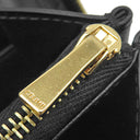 セリーヌ CELINE Cチャーム キルティング ラージ ジップウォレット ブラック レザー 長財布 ゴールド金具 黒 ラウンドファスナー