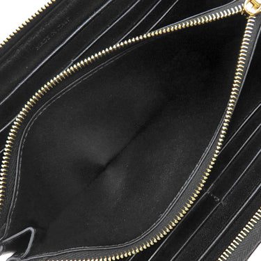 セリーヌ CELINE Cチャーム キルティング ラージ ジップウォレット ブラック レザー 長財布 ゴールド金具 黒 ラウンドファスナー