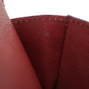 ロエベ LOEWE トライフォールド ウォレット ブラウン カーフ ソフトグレインカーフ 三つ折り財布 シルバー金具 茶 レッド アナグラム コンパクトウォレット
