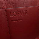 ロエベ LOEWE トライフォールド ウォレット ブラウン カーフ ソフトグレインカーフ 三つ折り財布 シルバー金具 茶 レッド アナグラム コンパクトウォレット