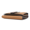 ロエベ LOEWE トライフォールド ウォレット ブラウン カーフ ソフトグレインカーフ 三つ折り財布 シルバー金具 茶 レッド アナグラム コンパクトウォレット