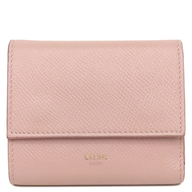セリーヌ CELINE スモール トリフォールドウォレット 10B573BEL ヴィンテージピンク レザー グレインドカーフスキン 三つ折り財布 ゴールド金具 コンパクト