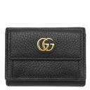 グッチ GUCCI GGマーモント 523277 ブラック レザー 三つ折り財布 ゴールド金具 プチマーモント コンパクトウォレット