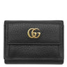 グッチ GUCCI GGマーモント 523277 ブラック レザー 三つ折り財布 ゴールド金具 プチマーモント コンパクトウォレット