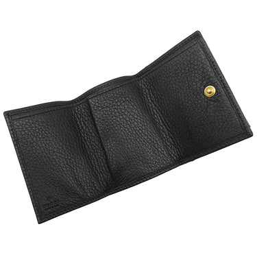 グッチ GUCCI GGマーモント 523277 ブラック レザー 三つ折り財布 ゴールド金具 プチマーモント コンパクトウォレット
