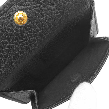グッチ GUCCI GGマーモント 523277 ブラック レザー 三つ折り財布 ゴールド金具 プチマーモント コンパクトウォレット