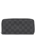 ルイヴィトン LOUIS VUITTON ジッピー ウォレット ヴェルティカル N63095 ダミエグラフィット ダミエグラフィットキャンバス 長財布 シルバー金具 ラウンドファスナー