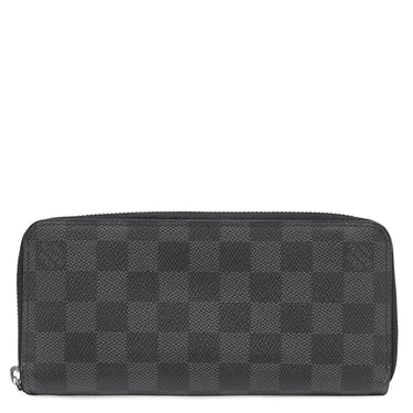 ルイヴィトン LOUIS VUITTON ジッピー ウォレット ヴェルティカル N63095 ダミエグラフィット ダミエグラフィットキャンバス 長財布 シルバー金具 ラウンドファスナー