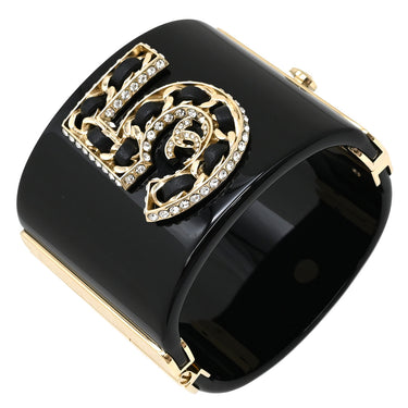 シャネル CHANEL ナンバー5 ブレスレット ブラック プラスチック GP バングル ゴールド金具 N°5 ココマーク
