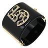 シャネル CHANEL ナンバー5 ブレスレット ブラック プラスチック GP バングル ゴールド金具 N°5 ココマーク