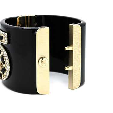 シャネル CHANEL ナンバー5 ブレスレット ブラック プラスチック GP バングル ゴールド金具 N°5 ココマーク
