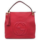 グッチ GUCCI ソーホー インターロッキングG 536194 レッド レザー ショルダーバッグ ゴールド金具 タッセル ショルダーストラップ欠品