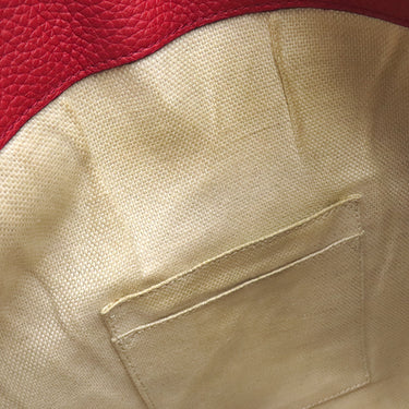 グッチ GUCCI ソーホー インターロッキングG 536194 レッド レザー ショルダーバッグ ゴールド金具 タッセル ショルダーストラップ欠品