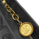 シャネル CHANEL 復刻トート A01804 ブラック キャビアスキン トートバッグ ゴールド金具 黒 ココマーク ショルダーバッグ 肩掛け