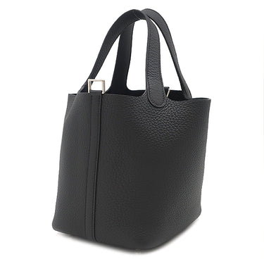 エルメス HERMES ピコタンロック 18 PM ブラック トリヨンクレマンス ハンドバッグ シルバー金具 新品 未使用 黒 2026年製