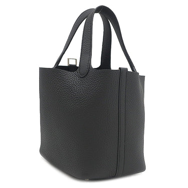 エルメス HERMES ピコタンロック 18 PM ブラック トリヨンクレマンス ハンドバッグ シルバー金具 新品 未使用 黒 2026年製