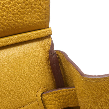 エルメス HERMES バーキン30 ジョーヌアンブル トゴ ハンドバッグ ゴールド金具 黄色
