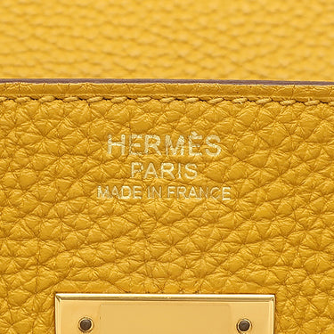 エルメス HERMES バーキン30 ジョーヌアンブル トゴ ハンドバッグ ゴールド金具 黄色