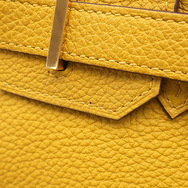 エルメス HERMES バーキン30 ジョーヌアンブル トゴ ハンドバッグ ゴールド金具 黄色