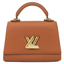 ルイヴィトン LOUIS VUITTON ツイスト ワンハンドル PM M57897 キャラメル×ブルーエ レザー トリヨンレザー 2WAYバッグ ゴールド金具 ハンドバッグ バイカラー