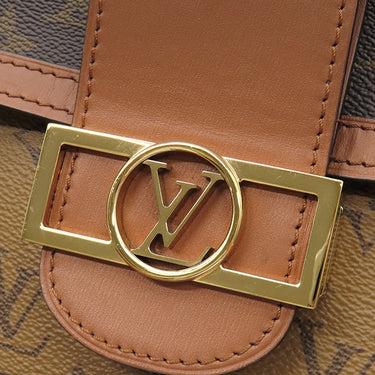 ルイヴィトン LOUIS VUITTON ドーフィーヌ MM M45958 ブラウン×ベージュ モノグラムキャンバス モノグラムリバースキャンバス ショルダーバッグ ゴールド金具 茶 チェーンショルダー