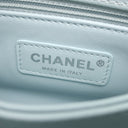 シャネル CHANEL マトラッセ ココハンドル 19 XXS AS2215 ライトブルー キャビアスキン ショルダーバッグ シルバー金具 メタリック