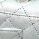 シャネル CHANEL マトラッセ ココハンドル 19 XXS AS2215 ライトブルー キャビアスキン ショルダーバッグ シルバー金具 メタリック