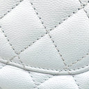 シャネル CHANEL マトラッセ ココハンドル 19 XXS AS2215 ライトブルー キャビアスキン ショルダーバッグ シルバー金具 メタリック
