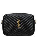 イヴ・サンローラン Yves Saint Laurent ルー モノグラム 520534 ブラック レザー ショルダーバッグ ゴールド金具 YSL カサンドラロゴ フリンジ欠品