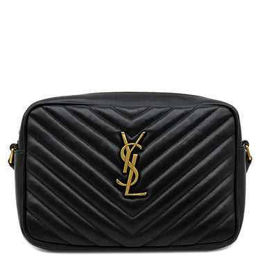 イヴ・サンローラン Yves Saint Laurent ルー モノグラム 520534 ブラック レザー ショルダーバッグ ゴールド金具 YSL カサンドラロゴ フリンジ欠品