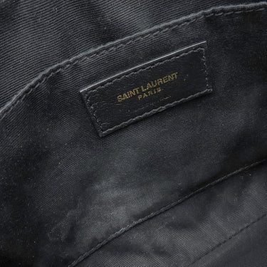 イヴ・サンローラン Yves Saint Laurent ルー モノグラム 520534 ブラック レザー ショルダーバッグ ゴールド金具 YSL カサンドラロゴ フリンジ欠品