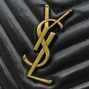イヴ・サンローラン Yves Saint Laurent ルー モノグラム 520534 ブラック レザー ショルダーバッグ ゴールド金具 YSL カサンドラロゴ フリンジ欠品