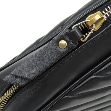 イヴ・サンローラン Yves Saint Laurent ルー モノグラム 520534 ブラック レザー ショルダーバッグ ゴールド金具 YSL カサンドラロゴ フリンジ欠品