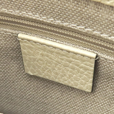 グッチ GUCCI インターロッキングG チェーンショルダー 607720 アイボリー レザー ショルダーバッグ ゴールド金具 オフホワイト