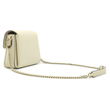 グッチ GUCCI インターロッキングG チェーンショルダー 607720 アイボリー レザー ショルダーバッグ ゴールド金具 オフホワイト