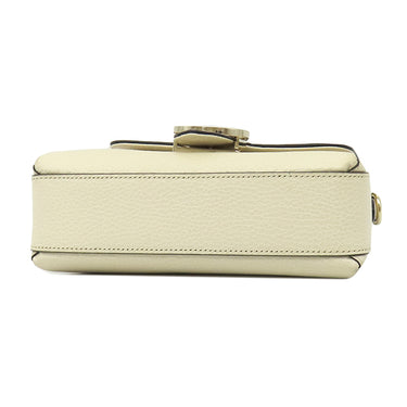 グッチ GUCCI インターロッキングG チェーンショルダー 607720 アイボリー レザー ショルダーバッグ ゴールド金具 オフホワイト