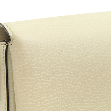 グッチ GUCCI インターロッキングG チェーンショルダー 607720 アイボリー レザー ショルダーバッグ ゴールド金具 オフホワイト