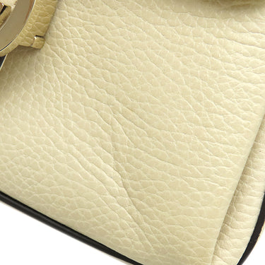 グッチ GUCCI インターロッキングG チェーンショルダー 607720 アイボリー レザー ショルダーバッグ ゴールド金具 オフホワイト