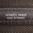 エルメス HERMES ガーデンパーティー PM ブラウン×ホワイト トワルソーアッシュ レザー トートバッグ シルバー金具 茶 白 Ｈロゴ