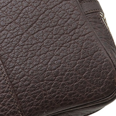 エルメス HERMES ガーデンパーティー PM ブラウン×ホワイト トワルソーアッシュ レザー トートバッグ シルバー金具 茶 白 Ｈロゴ