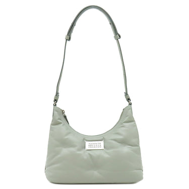 メゾン マルタン マルジェラ MAISON MARTIN MARGIELA グラムスラム SB3WG0024 ライトスモークグレー レザー ショルダーバッグ シルバー金具 Glam Slam ホーボー キルティング