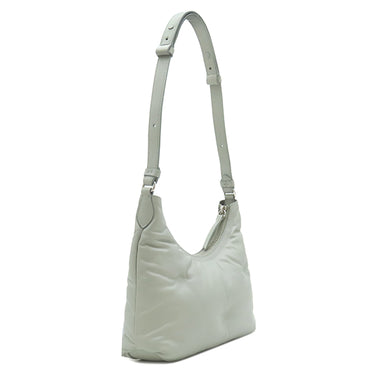 メゾン マルタン マルジェラ MAISON MARTIN MARGIELA グラムスラム SB3WG0024 ライトスモークグレー レザー ショルダーバッグ シルバー金具 Glam Slam ホーボー キルティング