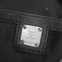 エムシーエム MCM ビジュー バケットバッグ ブラック レザー 2WAYバッグ ガンメタル金具 黒 巾着バッグ ハンドバッグ ショルダー