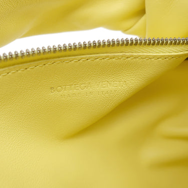 ボッテガヴェネタ BOTTEGA VENETA ダブルノット イエロー レザー ハンドバッグ シルバー金具 黄色 ミニバッグ