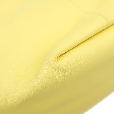 ボッテガヴェネタ BOTTEGA VENETA ダブルノット イエロー レザー ハンドバッグ シルバー金具 黄色 ミニバッグ