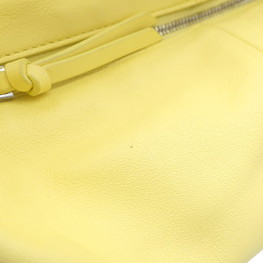 ボッテガヴェネタ BOTTEGA VENETA ダブルノット イエロー レザー ハンドバッグ シルバー金具 黄色 ミニバッグ